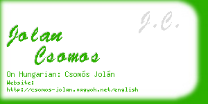 jolan csomos business card